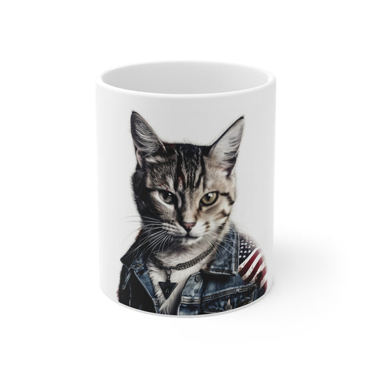America Kitty. Ceramic Mug 11oz