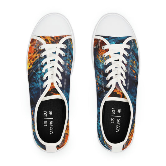 The Flaming Butterfly. Women's Low Top Sneakers