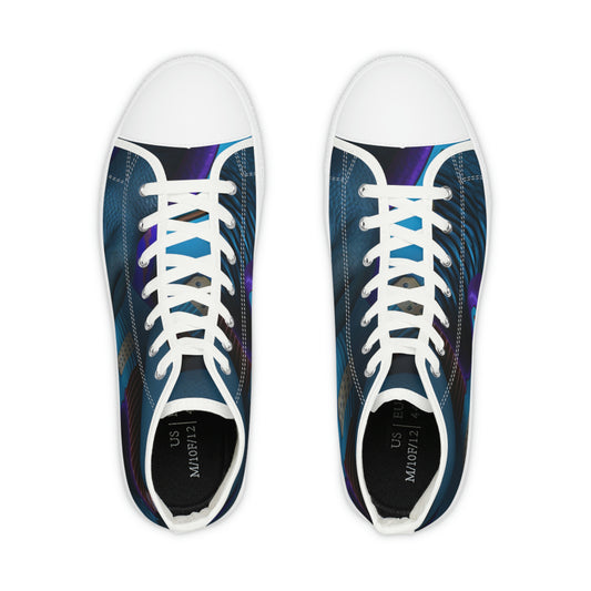 The Blue Hippo. Men's High Top Sneakers